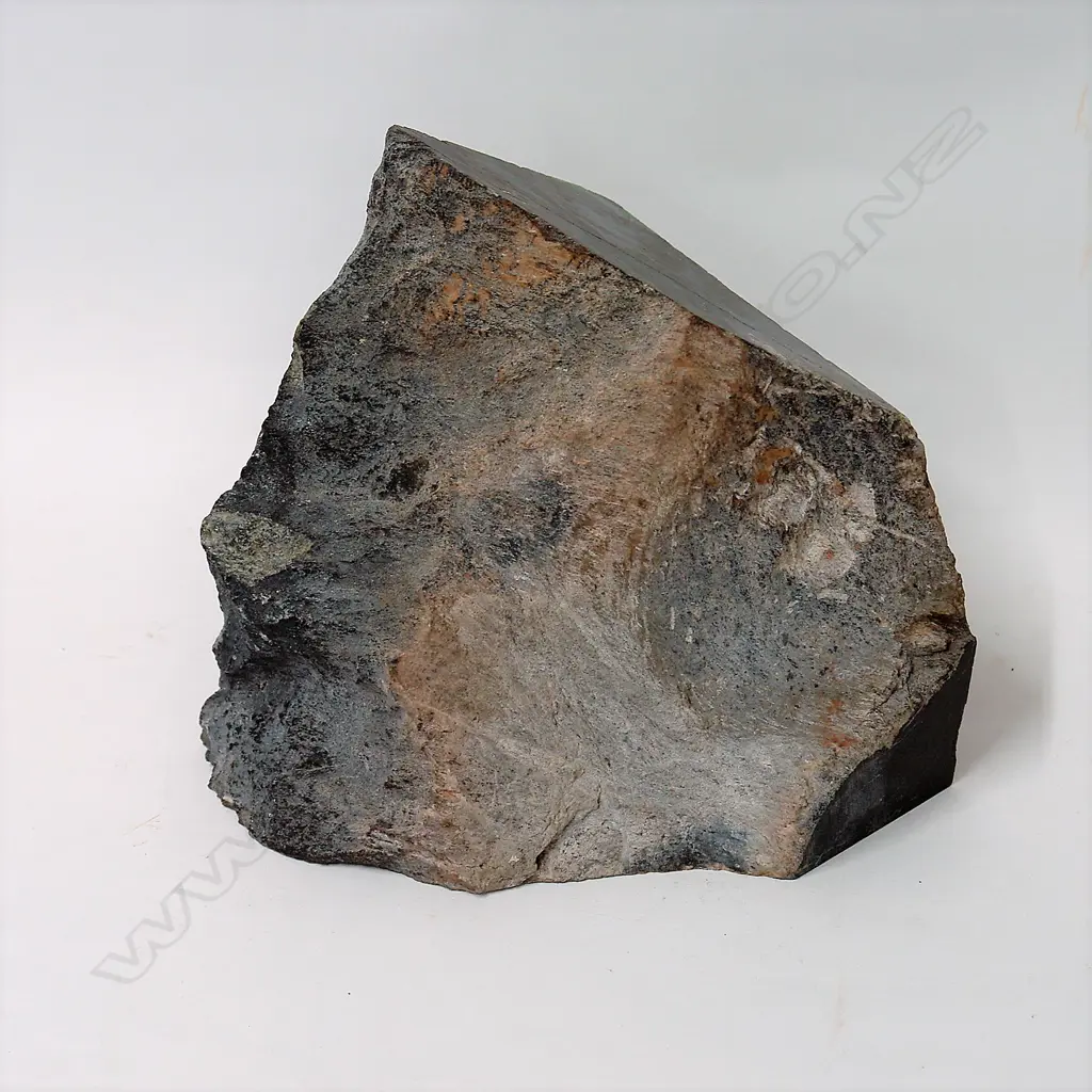 A cut block of N.Z. nephrite (pounamu/greenstone) Image 1++