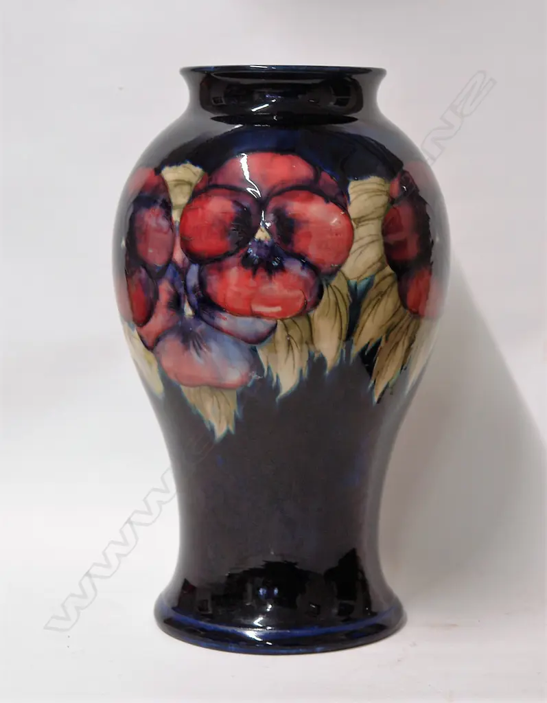 A large and impressive William Moorcroft ‘Pansy’ vase Image 1++