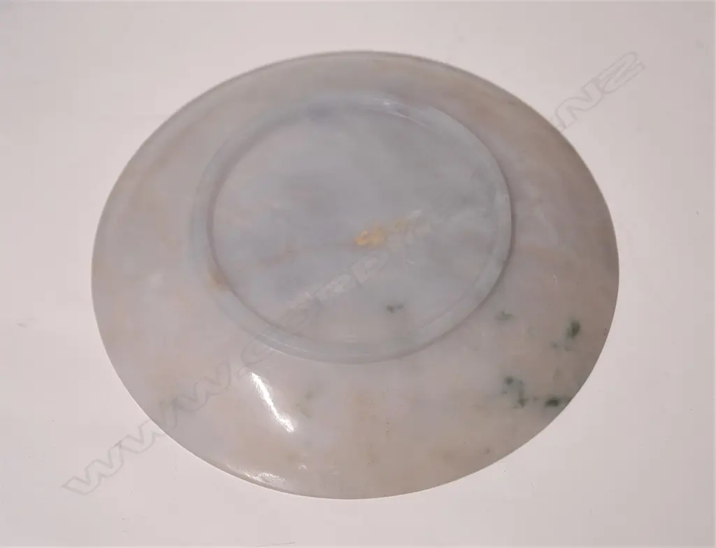 A fine Chinese Hotan jade shallow dish Image 1++