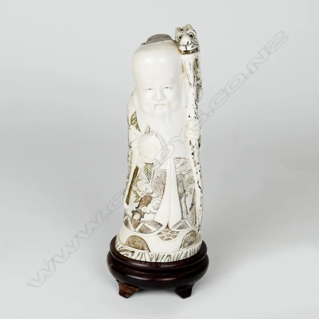 A Chinese ivory figure of Shou Lao Image 1++