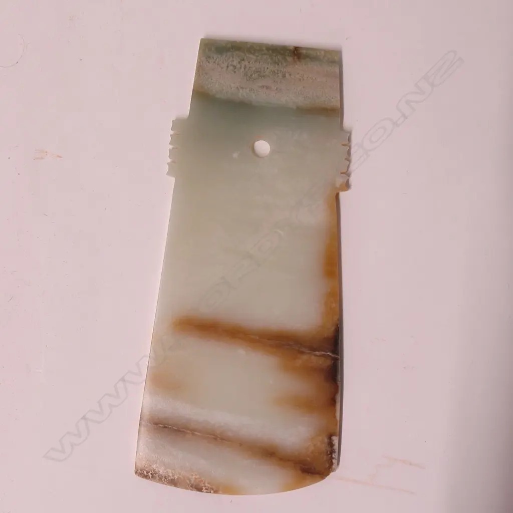 A Chinese pale jade ancient style adze blade Image 1++