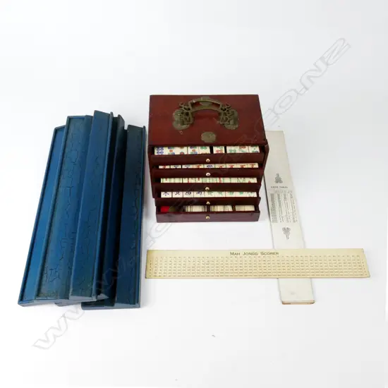 A Chinese mah jong set