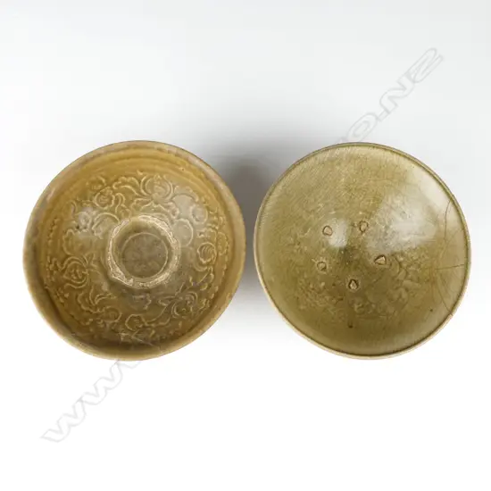 Two South-East Asian celadon glazed dishes