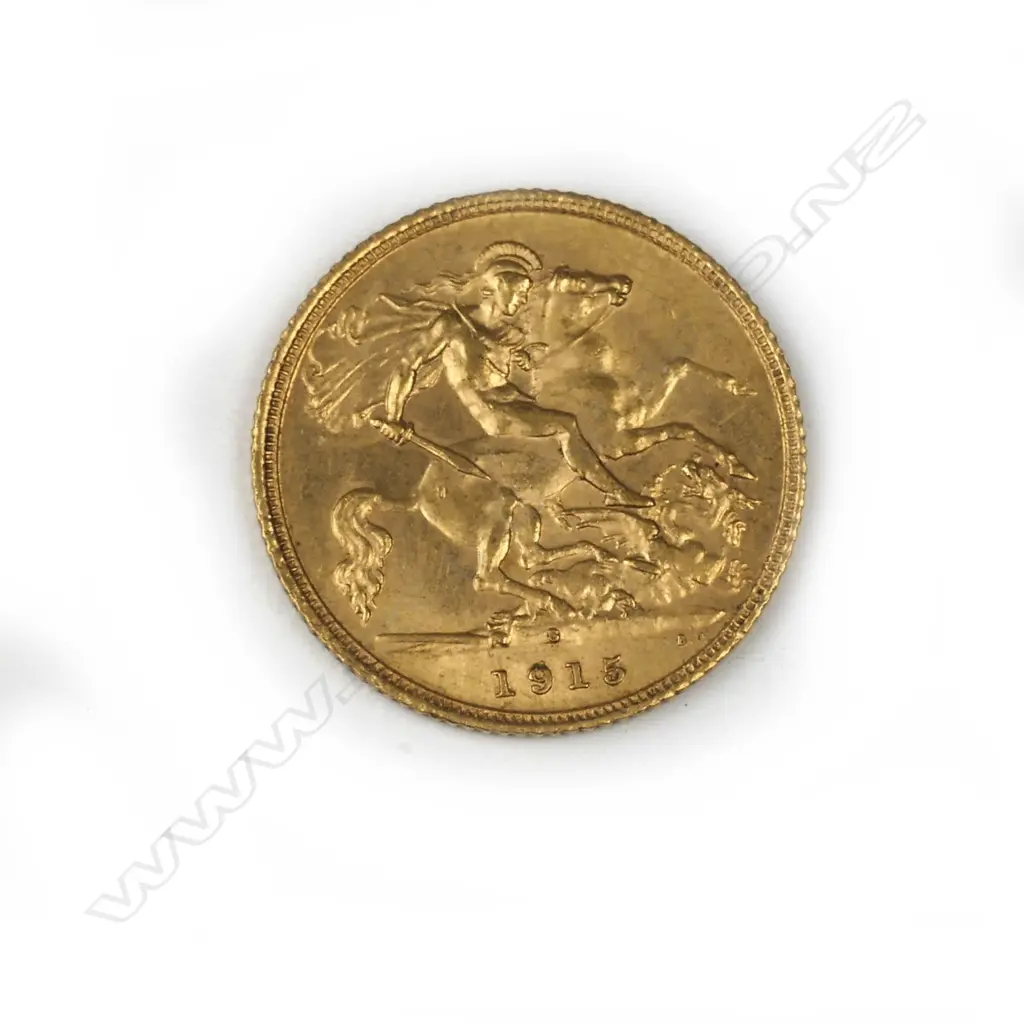 A 1915 gold half-sovereign Image 1++