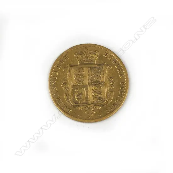 An 1884 gold half-sovereign