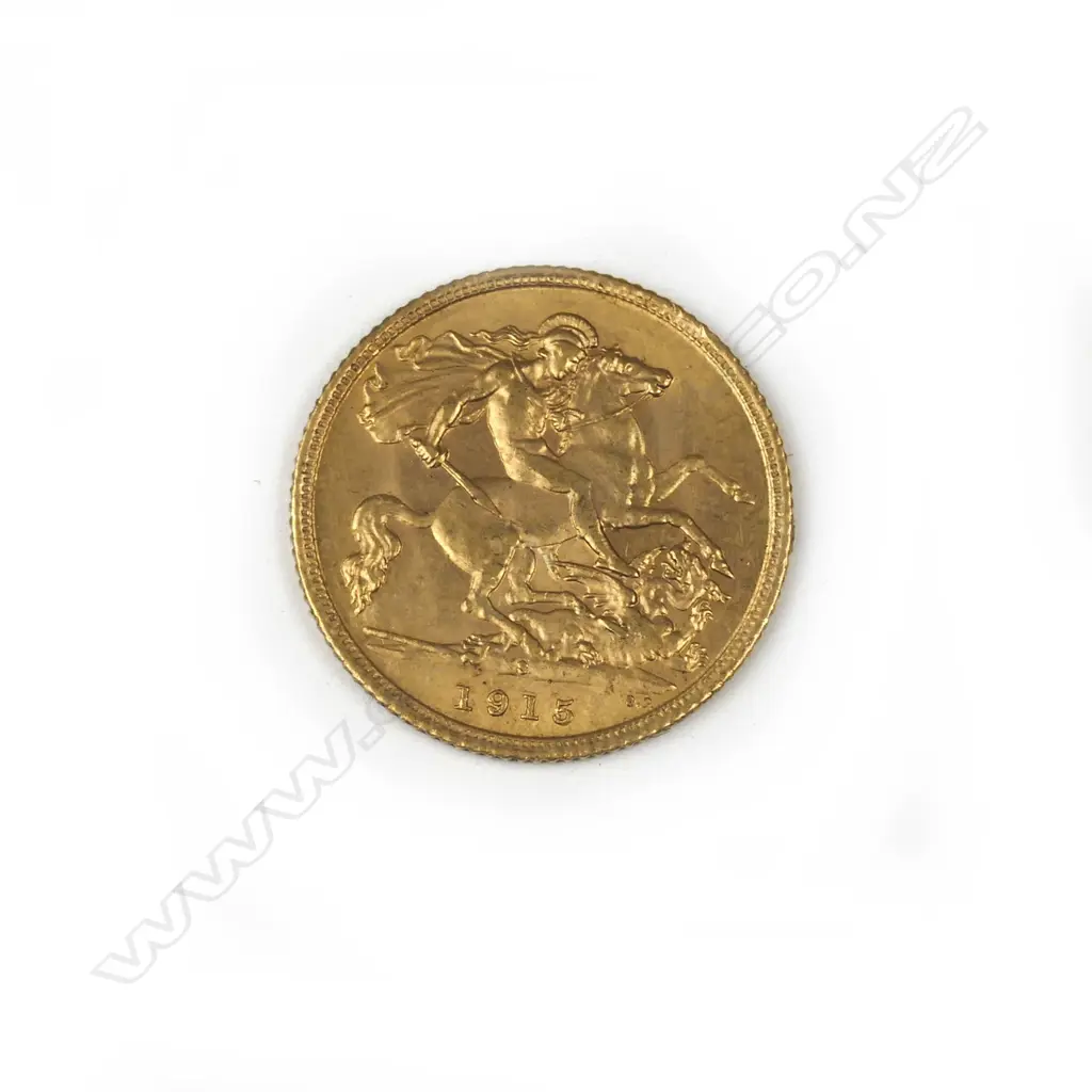 A 1915 gold half-sovereign Image 1++