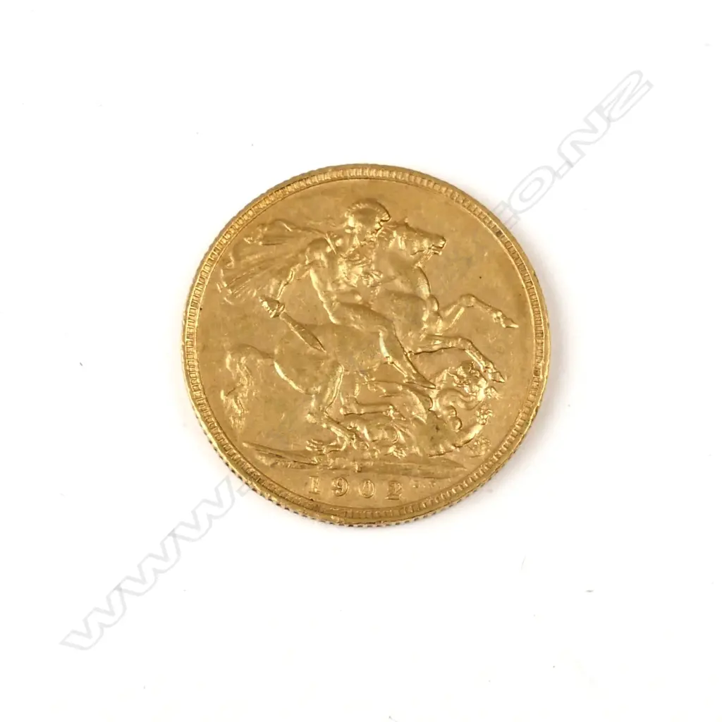 A 1902 gold full sovereign Image 1++