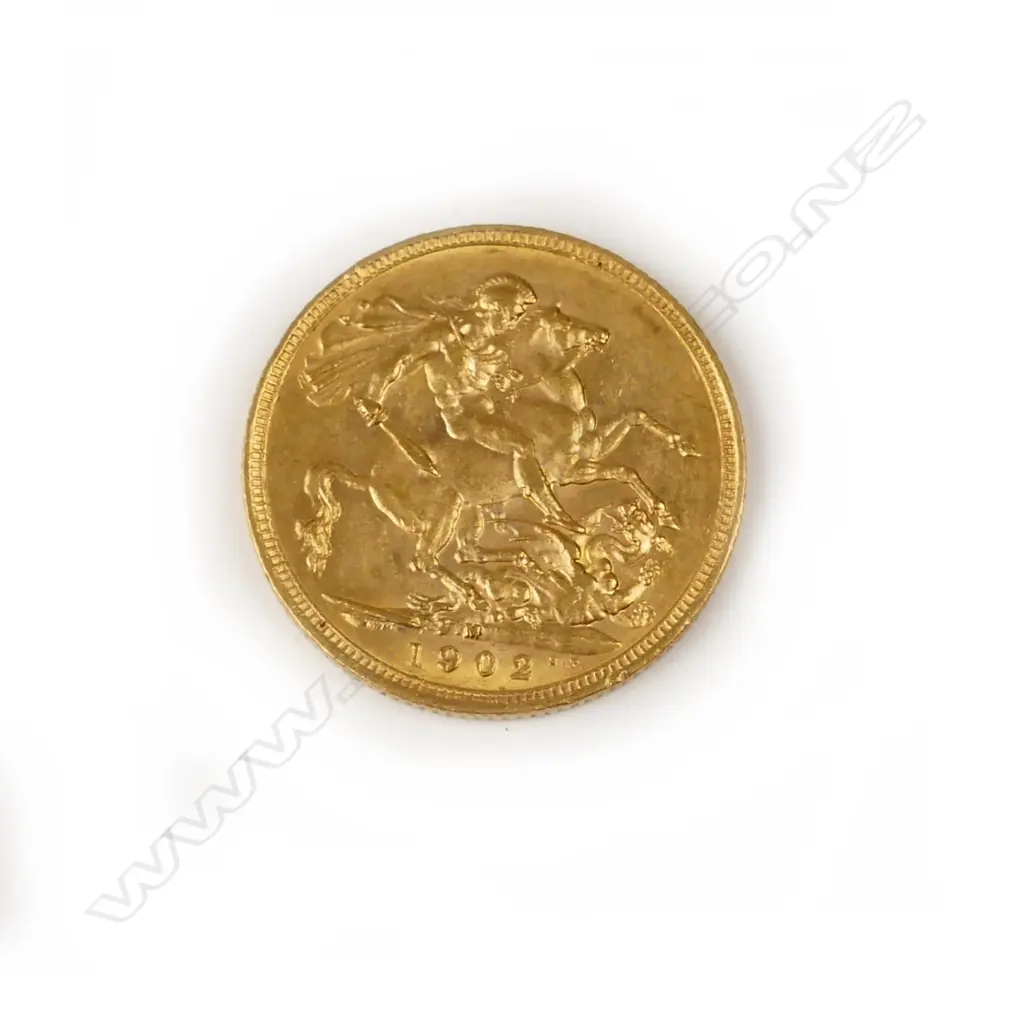 A 1902 gold full sovereign Image 1++
