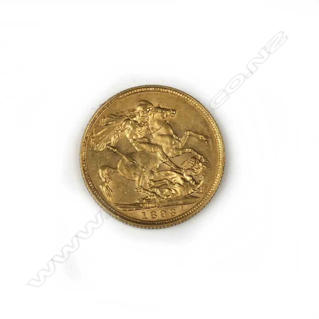 An 1893 gold full sovereign Image 1++
