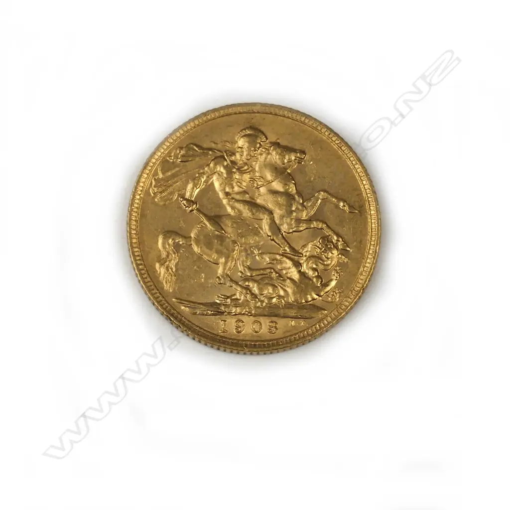 A 1903 gold full sovereign Image 1++