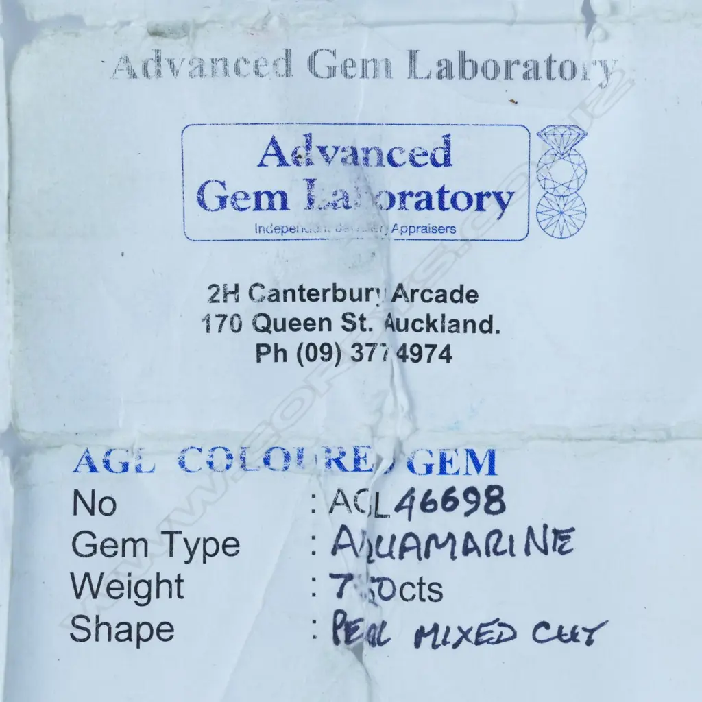 A pear mixed cut aquamarine gemstone Image 1++
