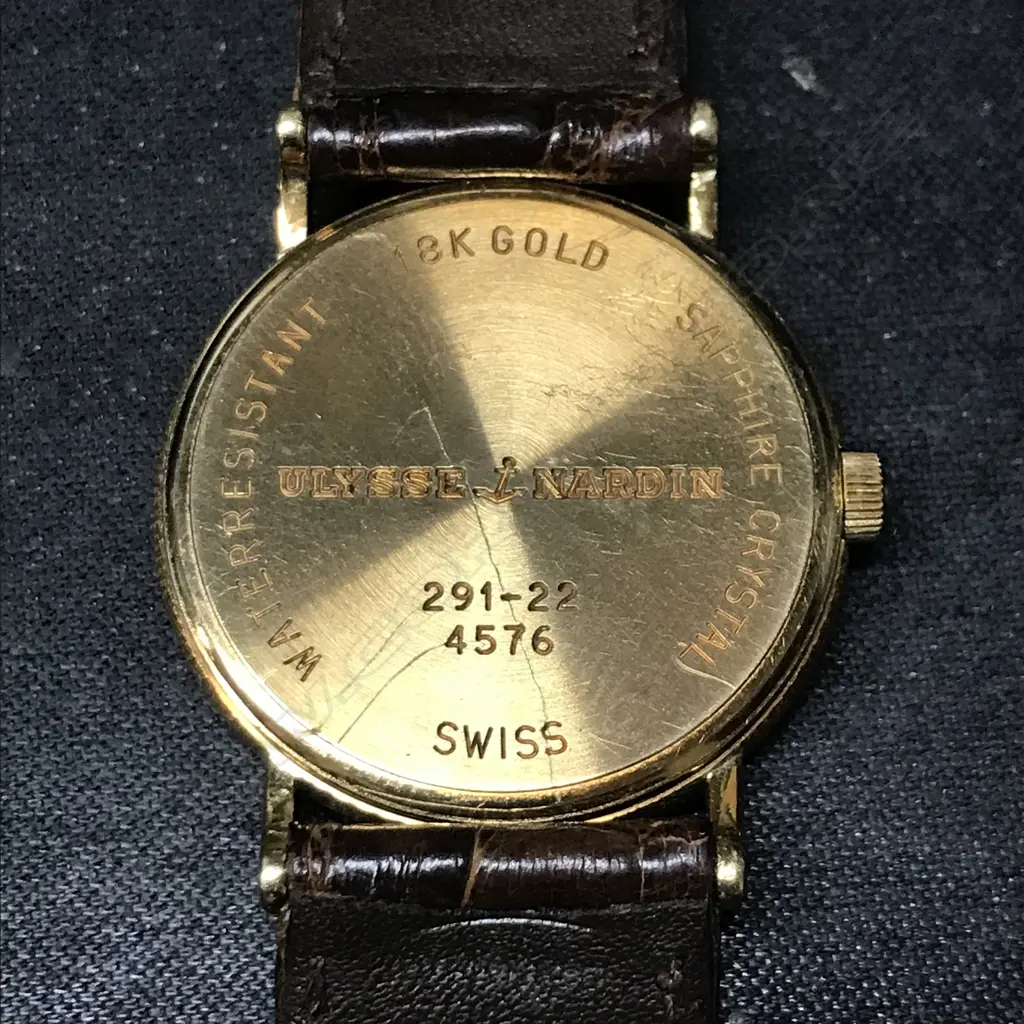 A prestige Swiss Ulysse Nardin 18K gold dress wristwatch Image 1++