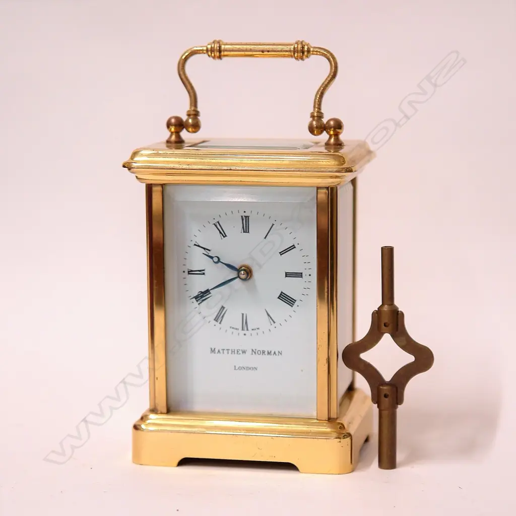A quality 20thC Matthew Norman of London carriage clock Image 1++