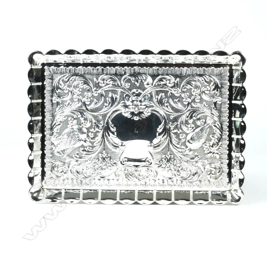 A silver dressing table tray Image 1++