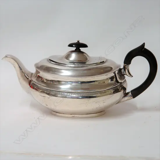 A mid-20thC silver teapot