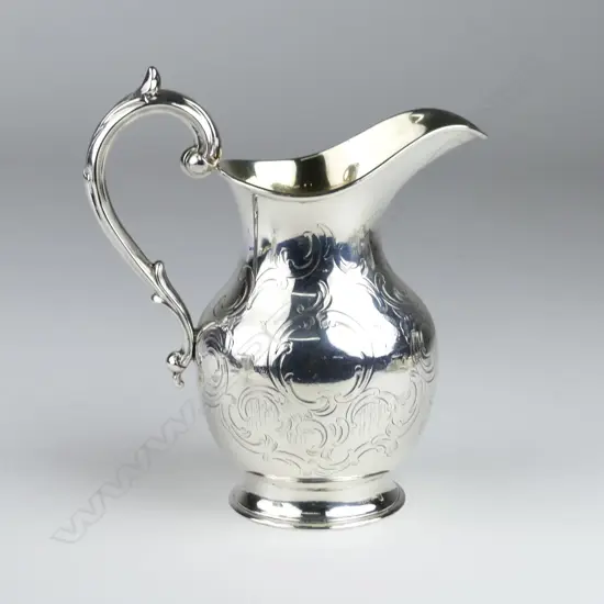 A Victorian silver milk jug
