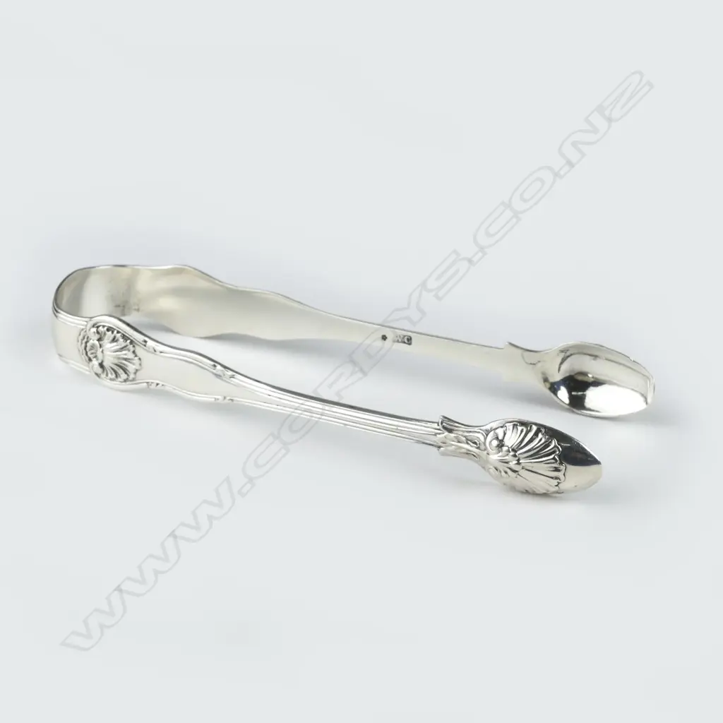 A pair of William IV silver sugar tongs Image 1++