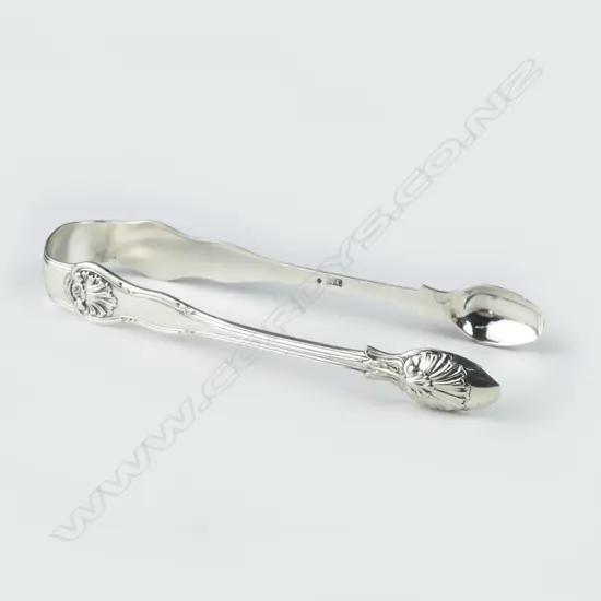 A pair of William IV silver sugar tongs