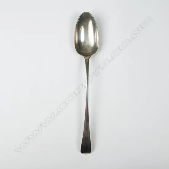 An early George III bottom marked silver pie spoon