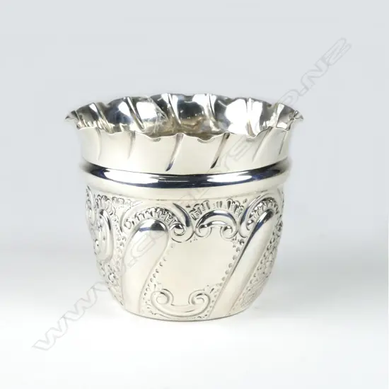 A Victorian silver table jardinière