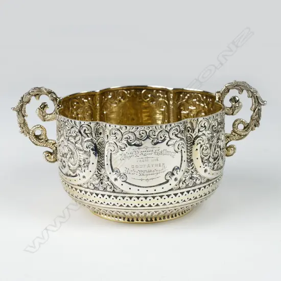 A Victorian silver bowl