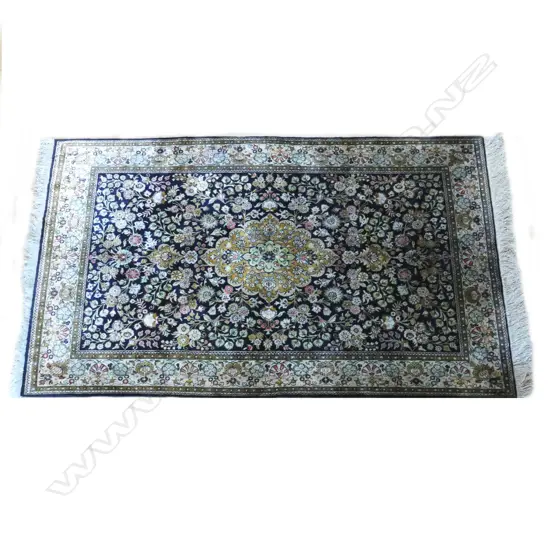 A good quality finely knotted silk rug