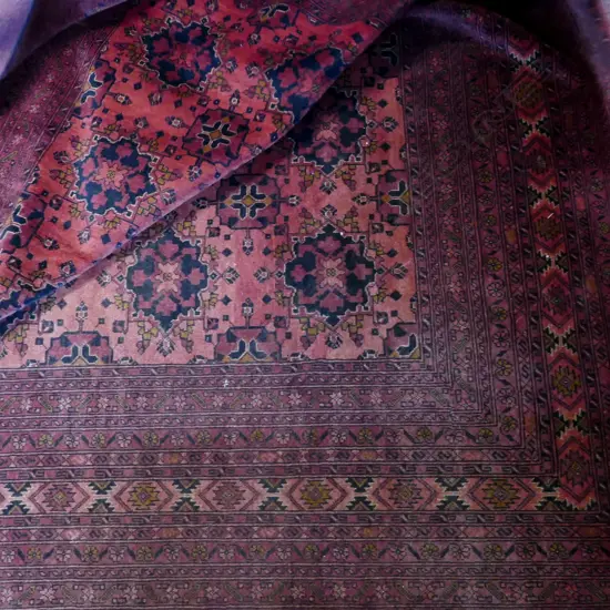 A large hand knotted Afghan Andkhoi carpet