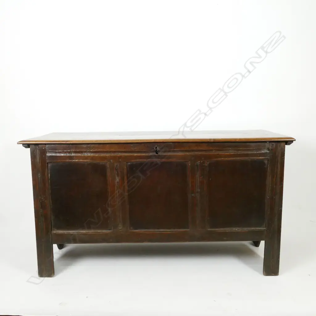 A Georgian style oak coffer Image 1++