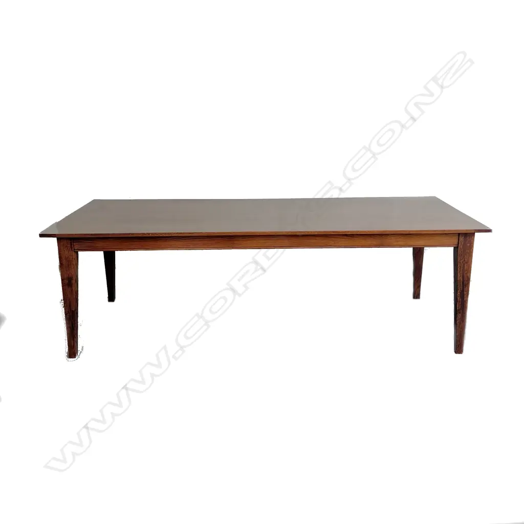 A good quality modern plank oak refectory dining table Image 1++