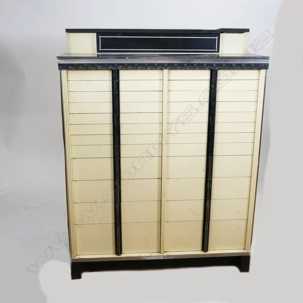 An American Art Deco metal and wood dentist's cabinet Image 1++