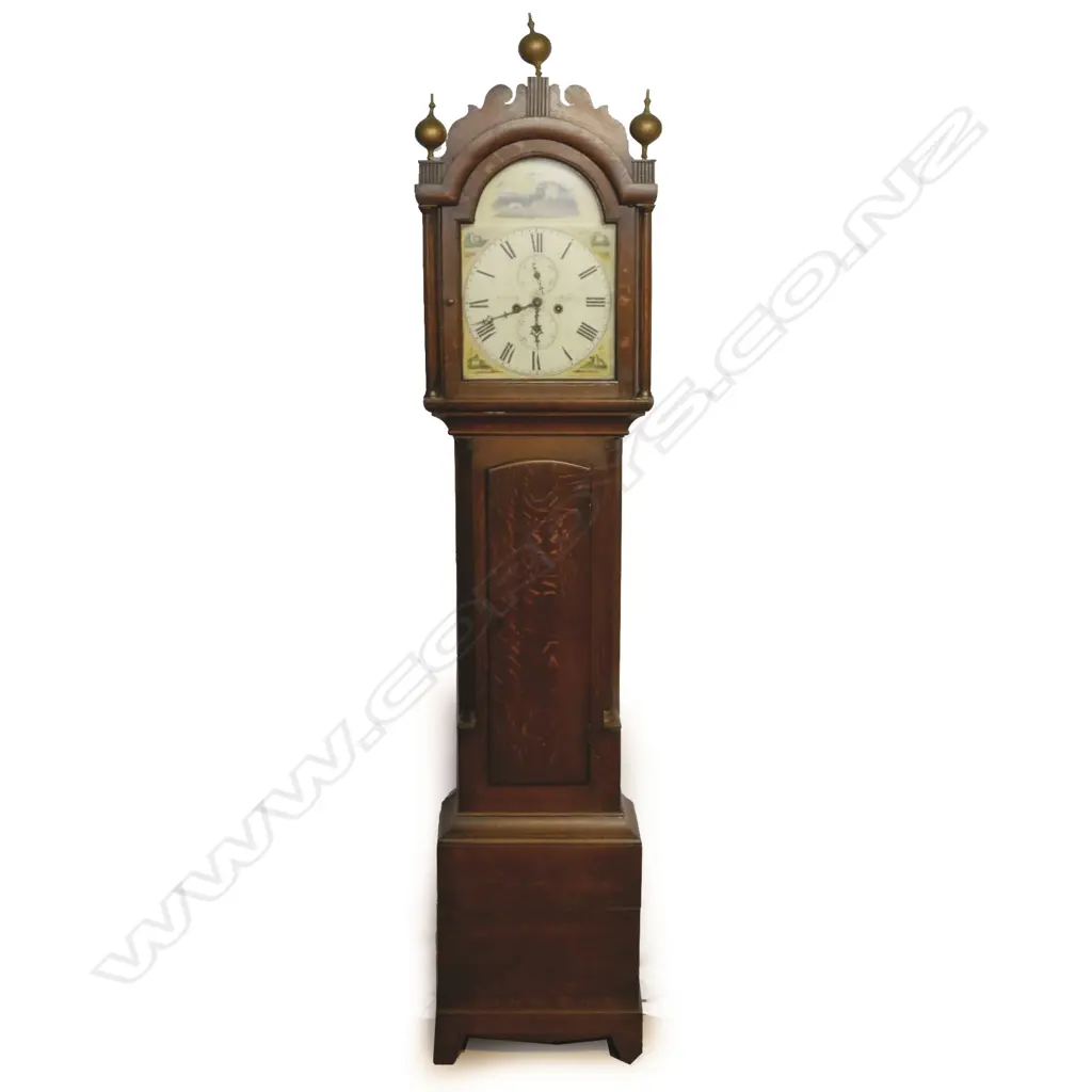 A 19thC oak longcase clock Image 1++