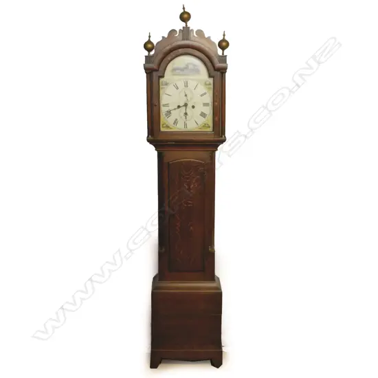 A 19thC oak longcase clock