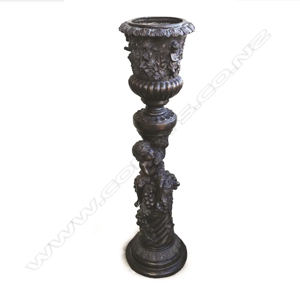 A tall bronze planter of classical campana shape Image 1++