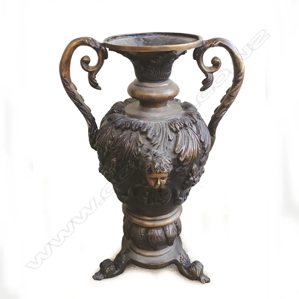 A large bronze two-handled baluster vase Image 1++