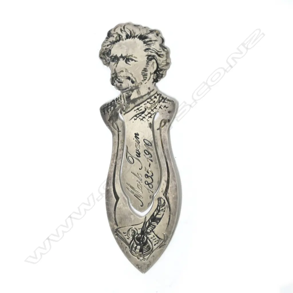 SILVER BOOK MARK - MARK TWAIN Image 1++