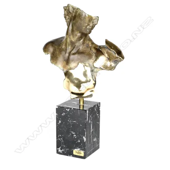 A gilded bronze bust