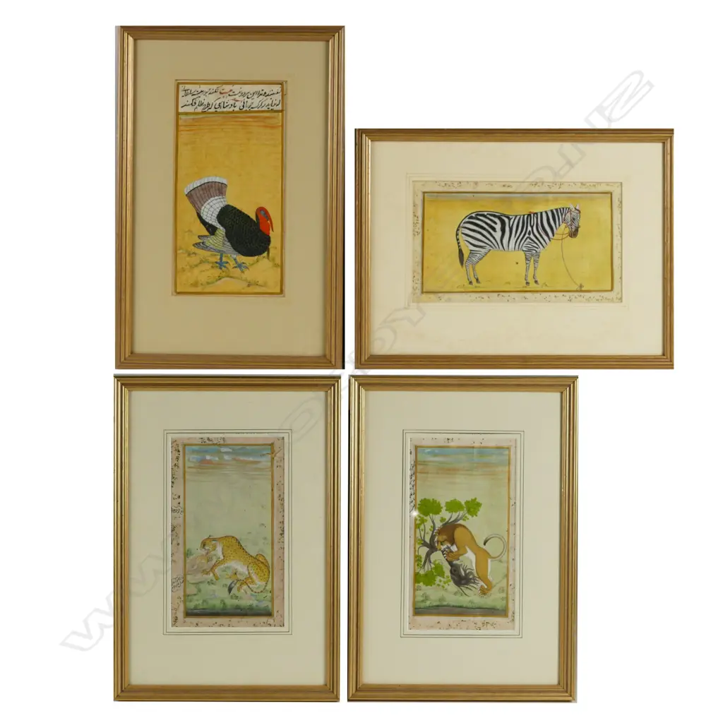 Four Islamic animal watercolours Image 1++
