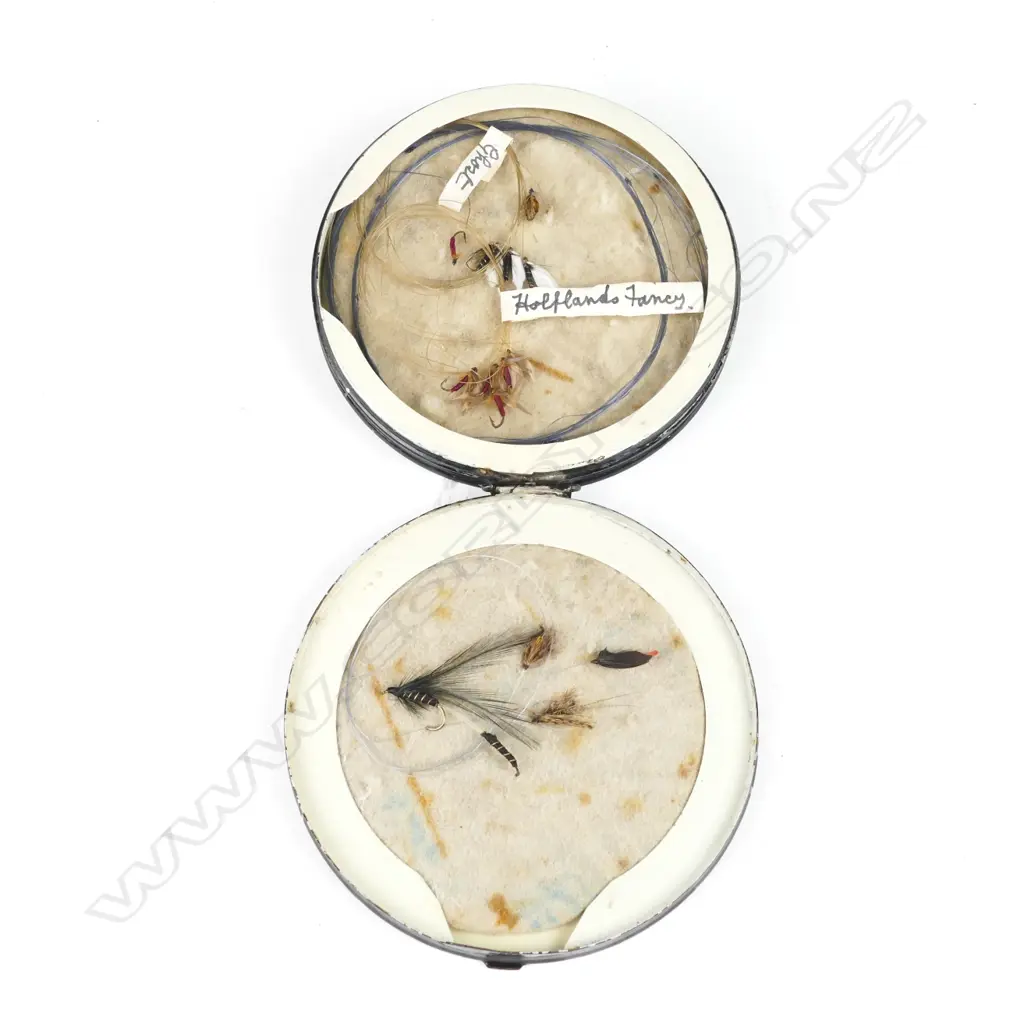 A c.1915 Hardy's Pralon black japanned fly box Image 1++