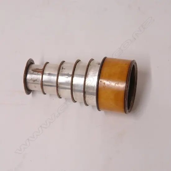 A c.1900 ivory fitted and silver plate minocular opera glass