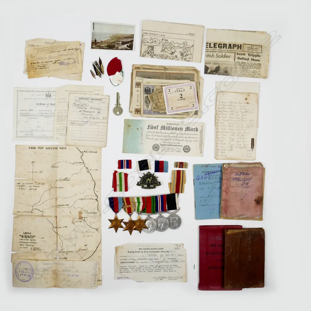 Military ephemera and medal group to 4564 L/Cpl John Noel Atkinson Image 1++