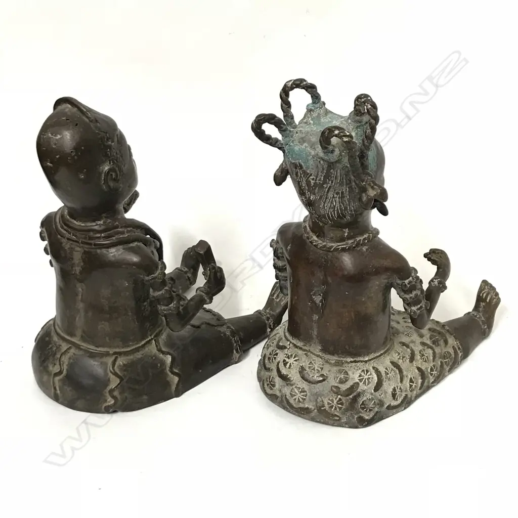 A pair of Burkina Faso Lobi bronze figures Image 1++