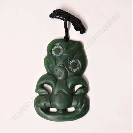 A Raponi Wilson carved pounamu hei tiki