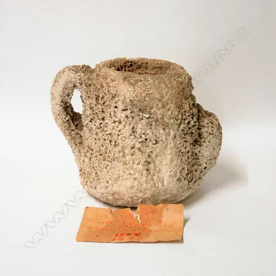 A rare Pink and White Terraces silica coated teapot