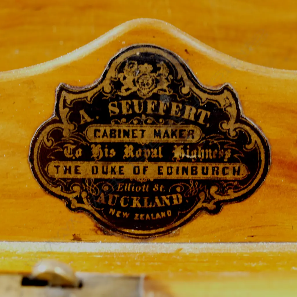 An impressive Anton Seuffert desktop writing compendium of New Zealand native timbers Image 1++