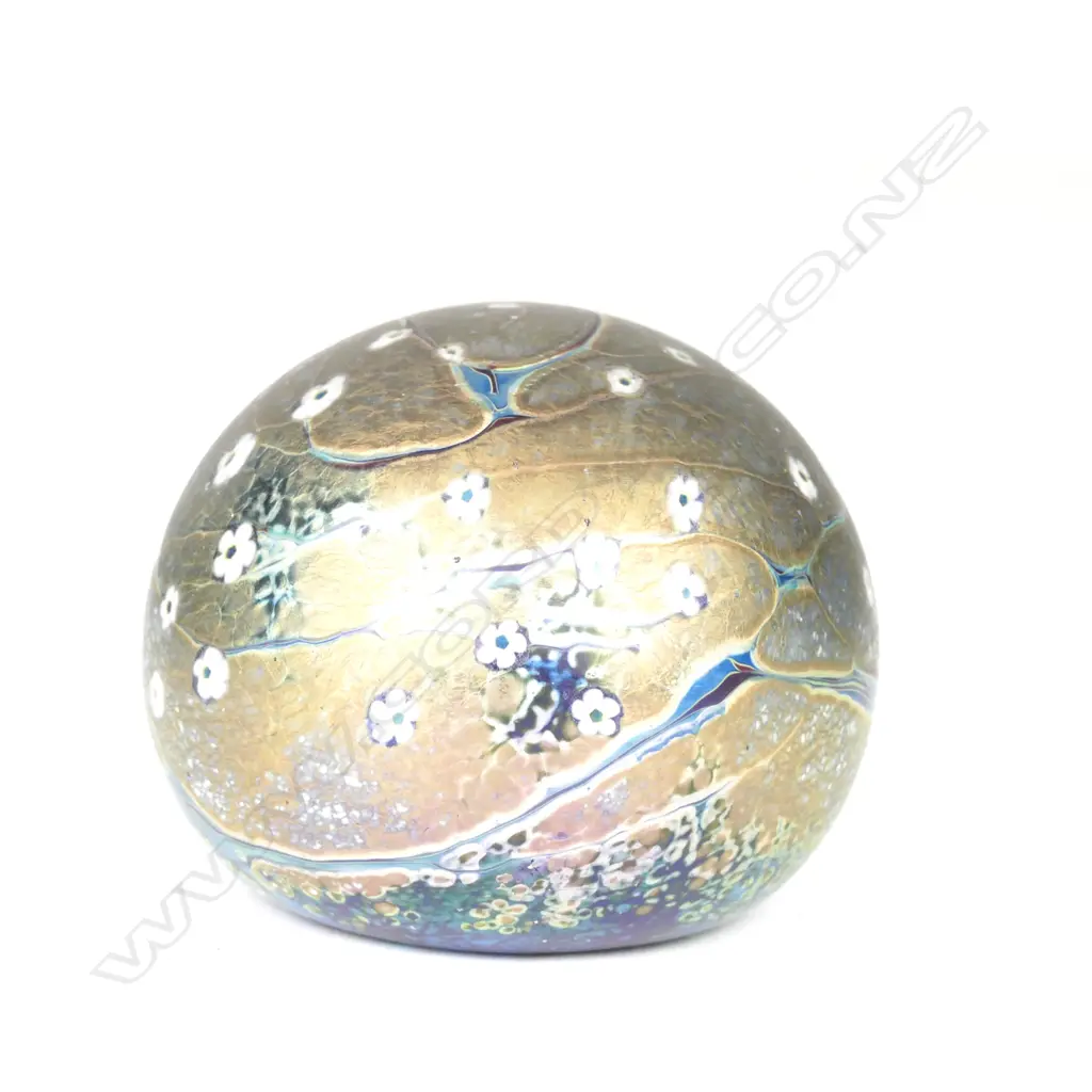 An Okra glass paperweight Image 1++