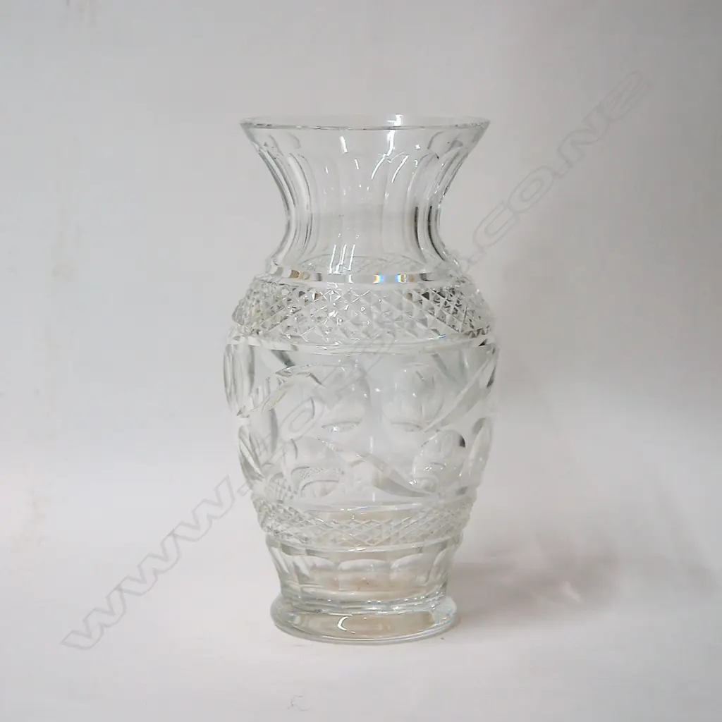 A Waterford cut crystal baluster vase Image 1++