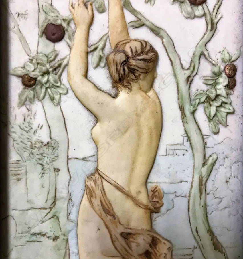 Two Edwardian framed Parian plaques Image 1++