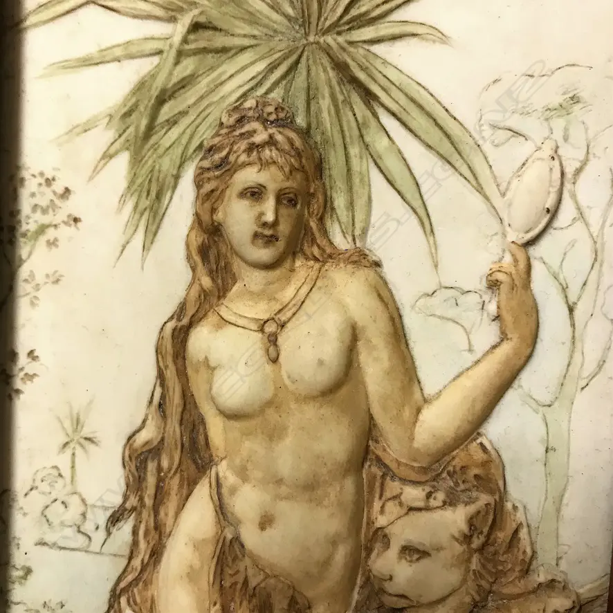 Two Edwardian framed Parian plaques Image 1++