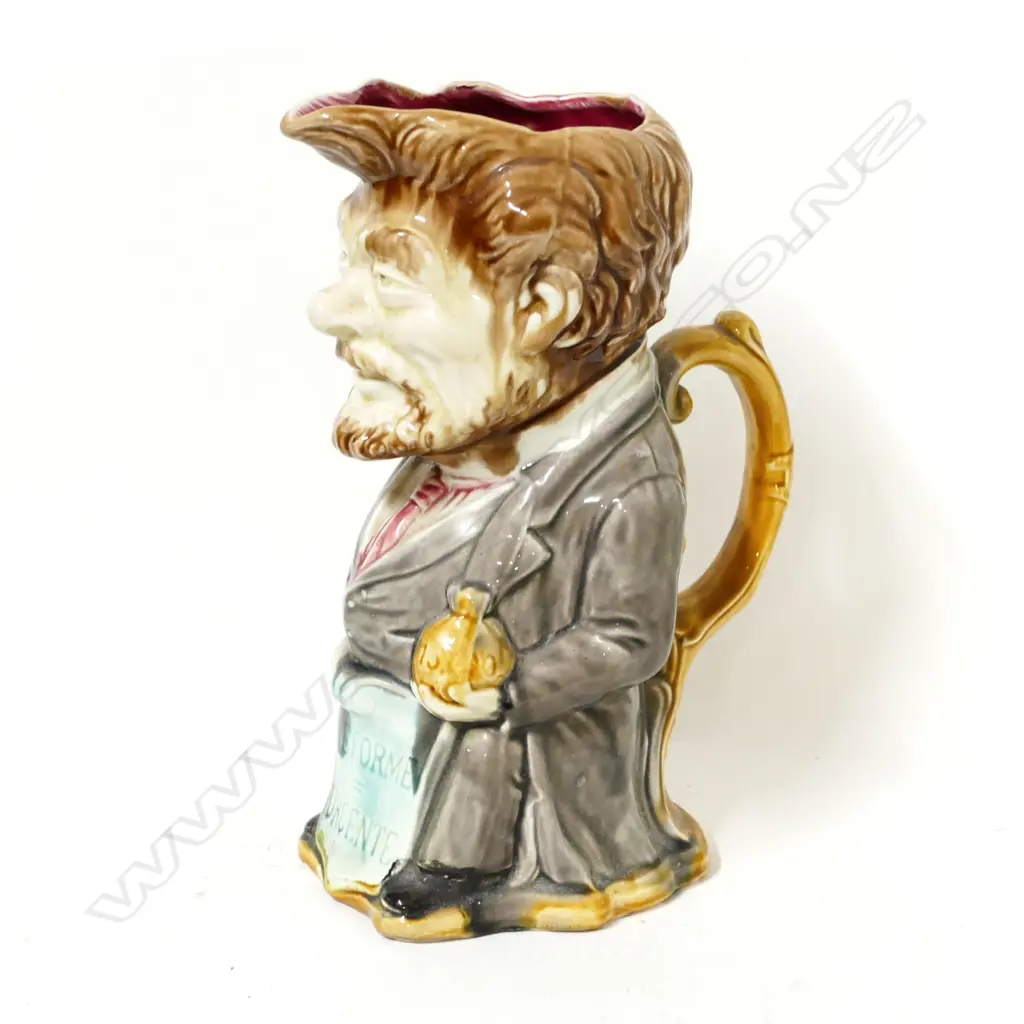 A French polychrome porcelain political Toby jug Image 1++