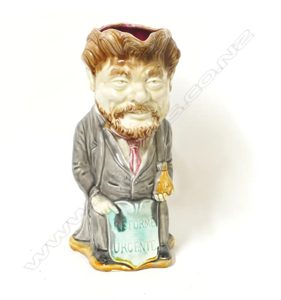 A French polychrome porcelain political Toby jug Image 1++
